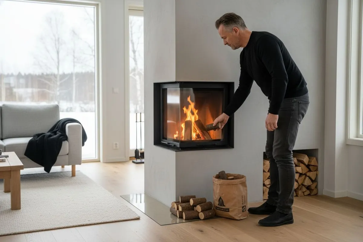 Vedbriketter användning för effektiv eldning hemma